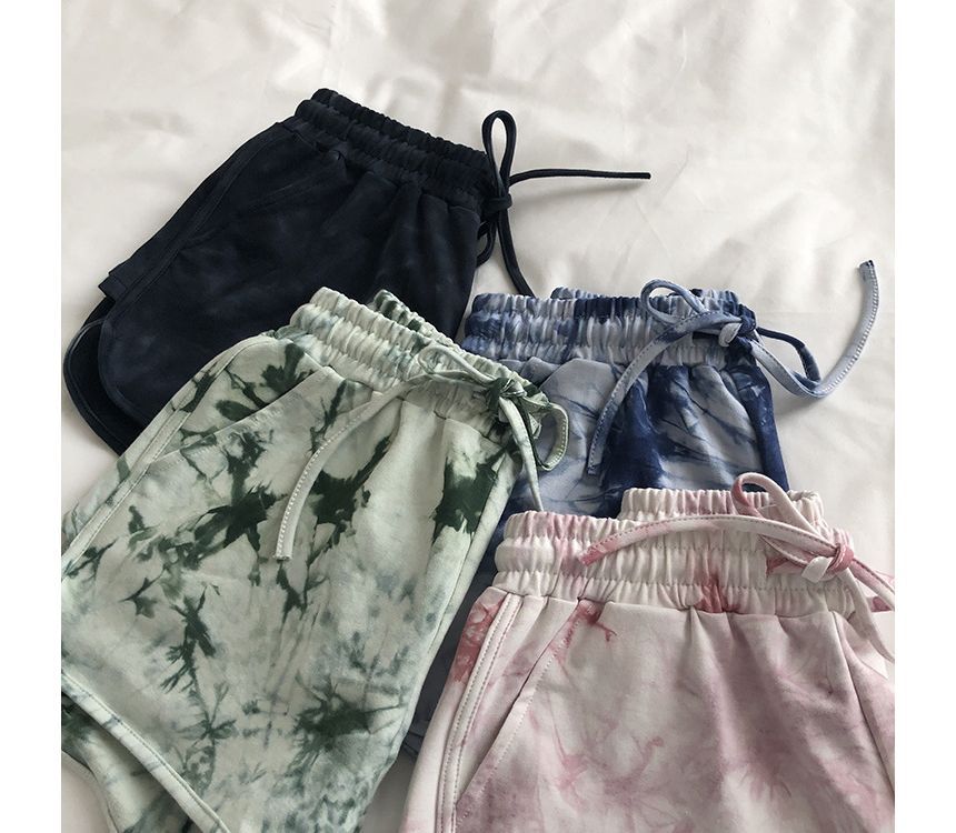 Dye Pants Tie Drawstring Hot Waist