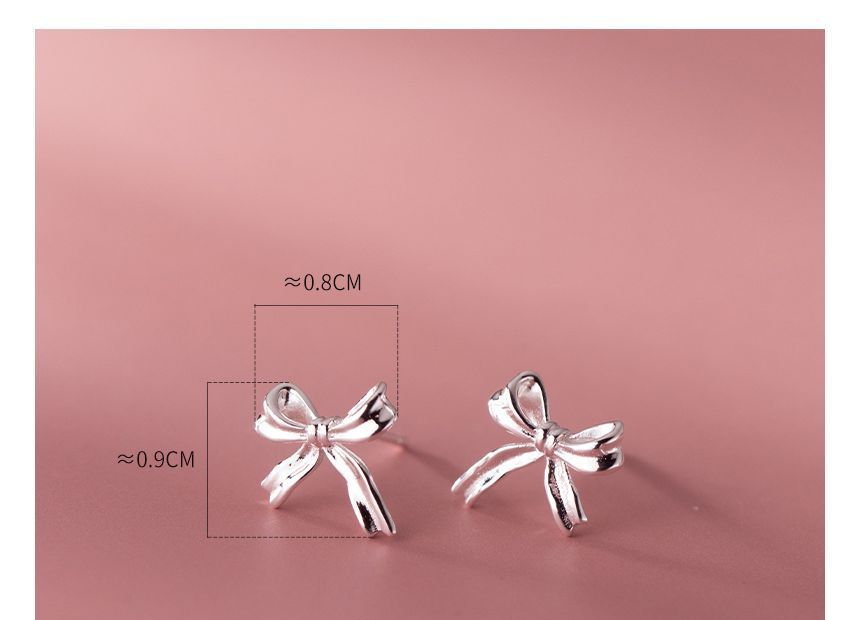 Bow Sterling Silver Earring