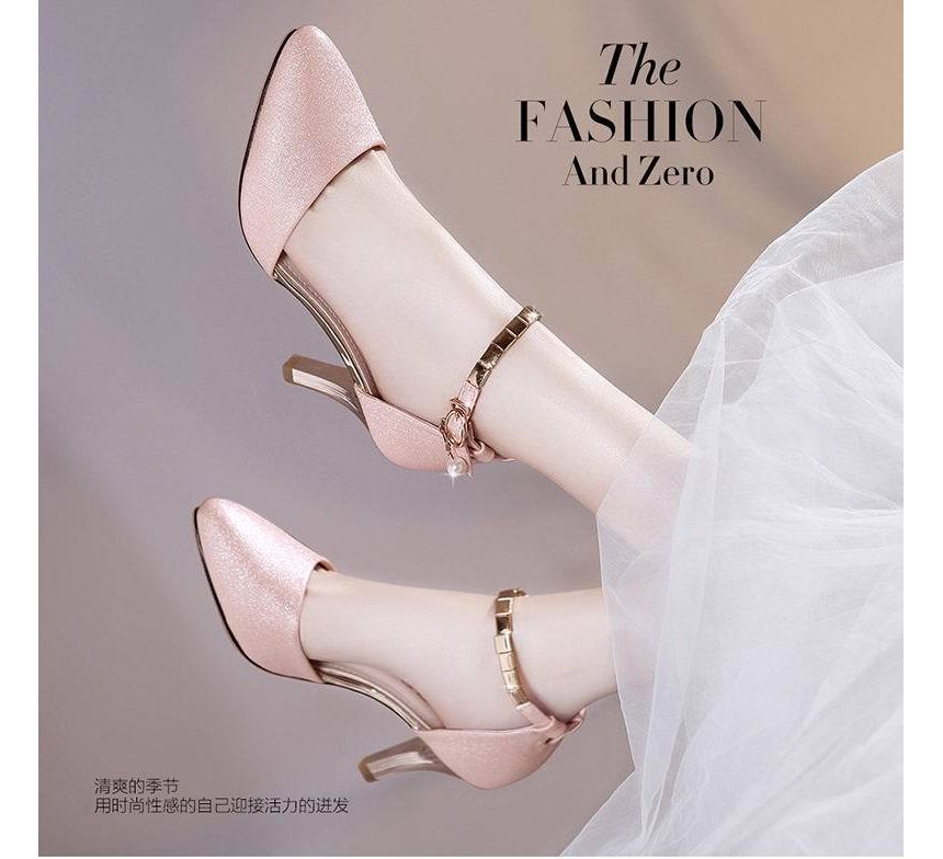 Ankle Heel Sandals High Strap