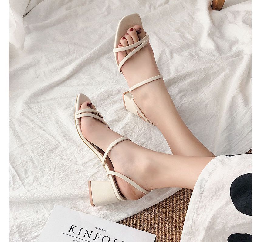 Chunky Heel Sandals Strappy
