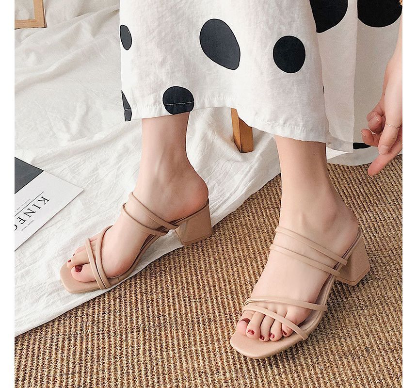 Chunky Heel Sandals Strappy