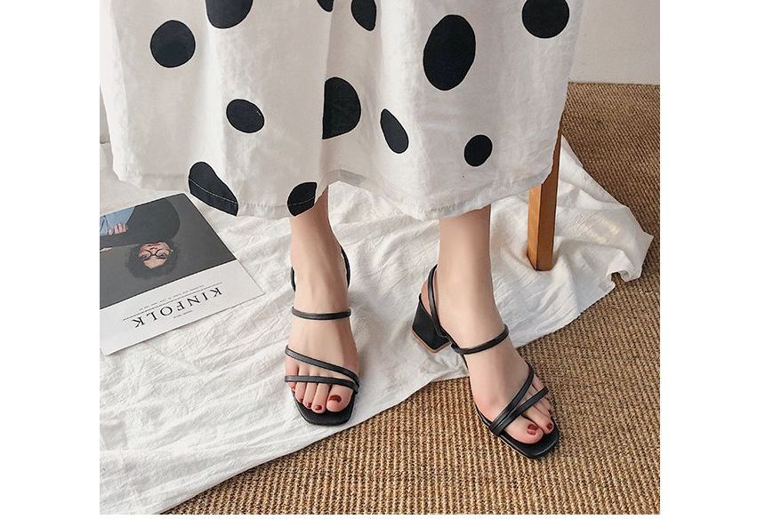 Chunky Heel Sandals Strappy