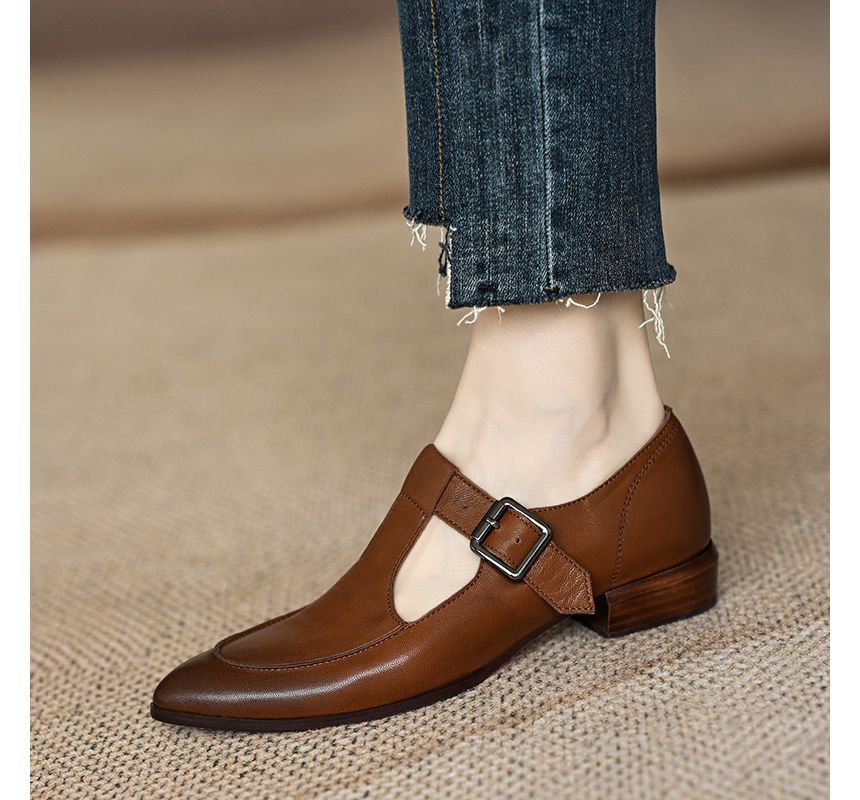 Shoes Mary Plain Jane Pointed T-Strap