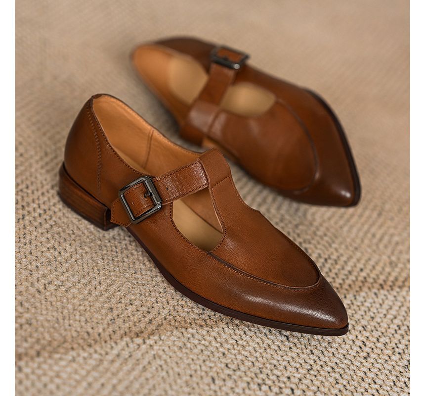 Shoes Mary Plain Jane Pointed T-Strap
