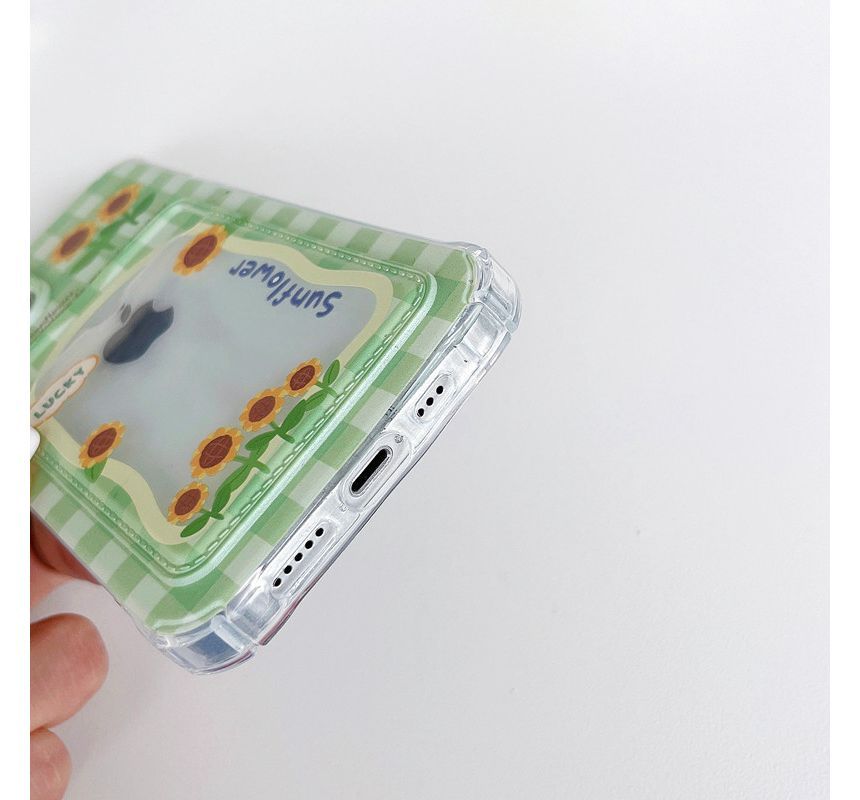 Print Holder Sunflower Phone Card Case