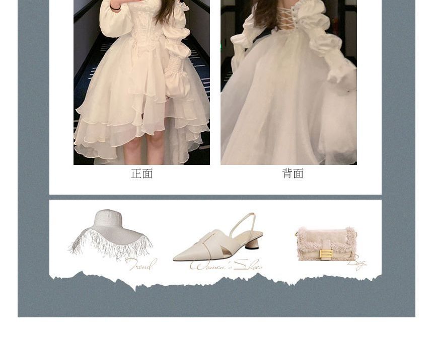 Evening Long-Sleeve Low High Mesh Sweetheart Gown Neckline