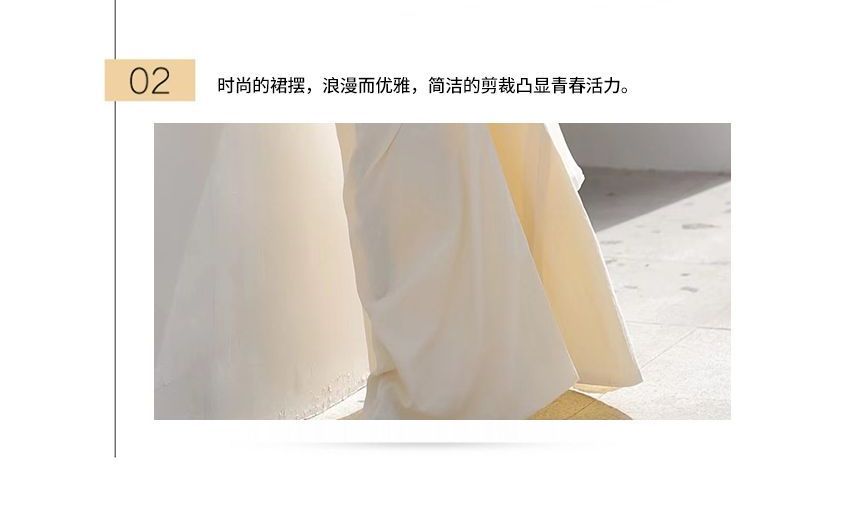 Evening Puff-Sleeve Plain Gown Off-Shoulder Sheath
