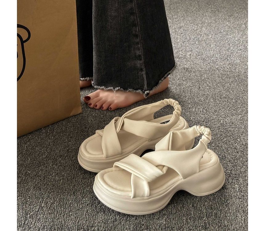 Slingback Sandals Knot Platform