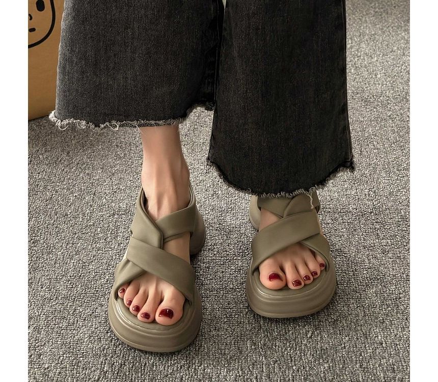 Slingback Sandals Knot Platform