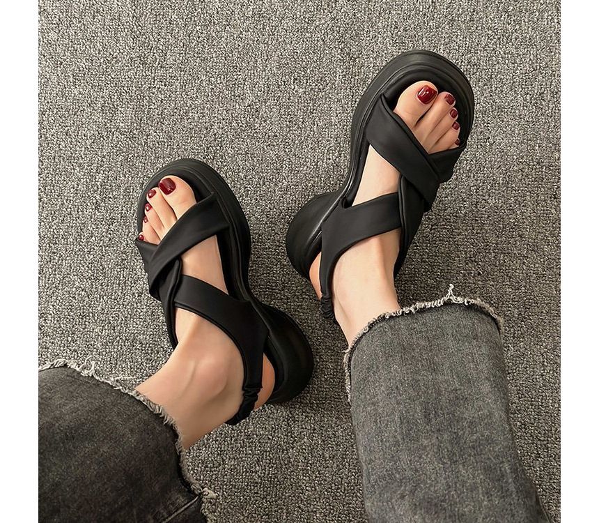 Slingback Sandals Knot Platform