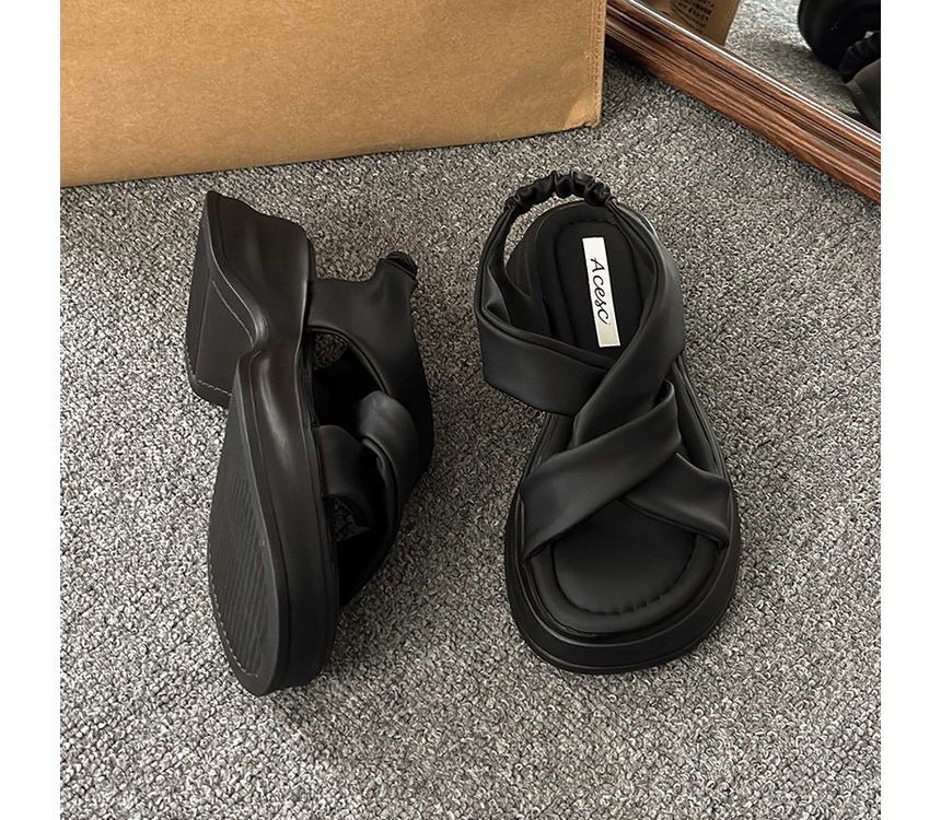 Slingback Sandals Knot Platform