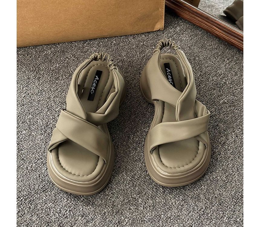 Slingback Sandals Knot Platform
