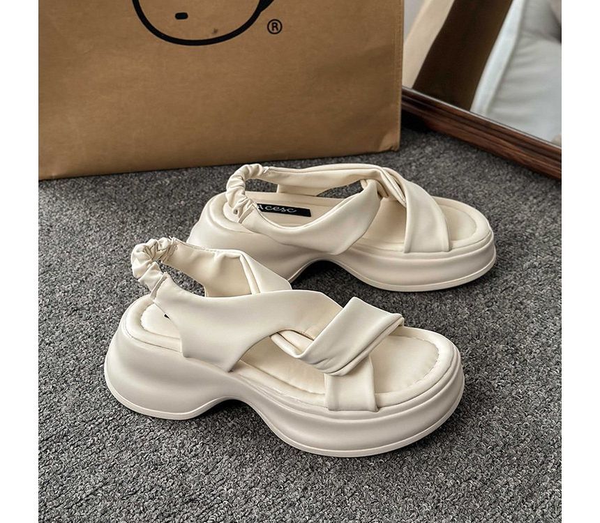 Slingback Sandals Knot Platform