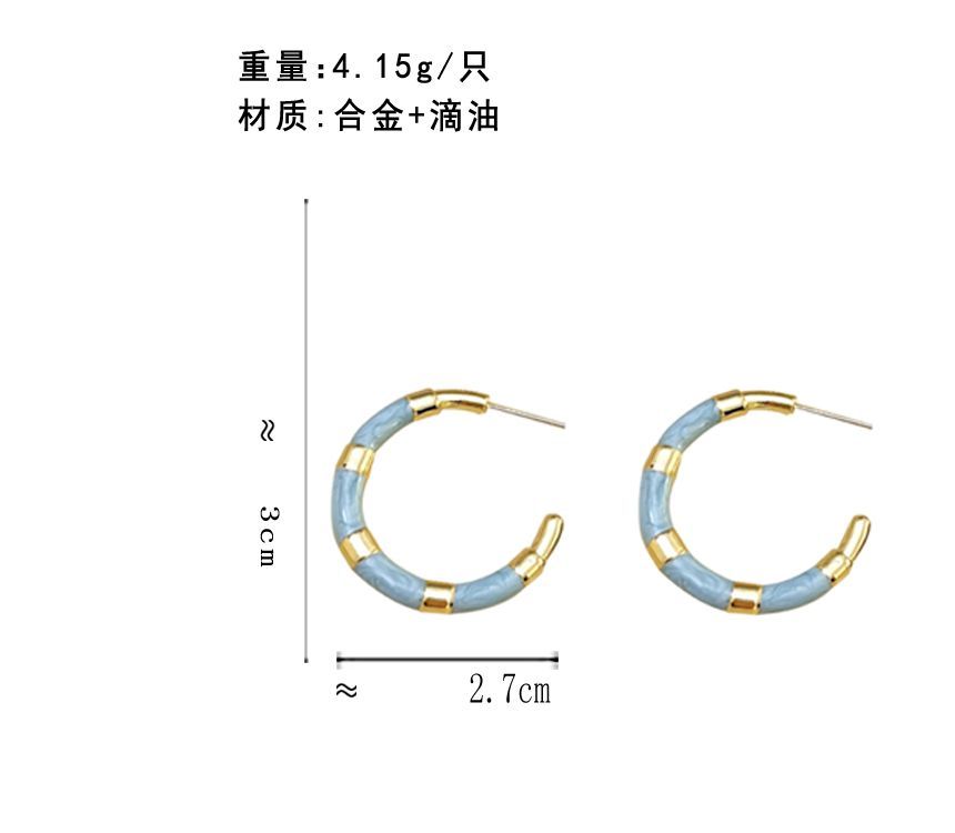 Hoop Color Block Earring