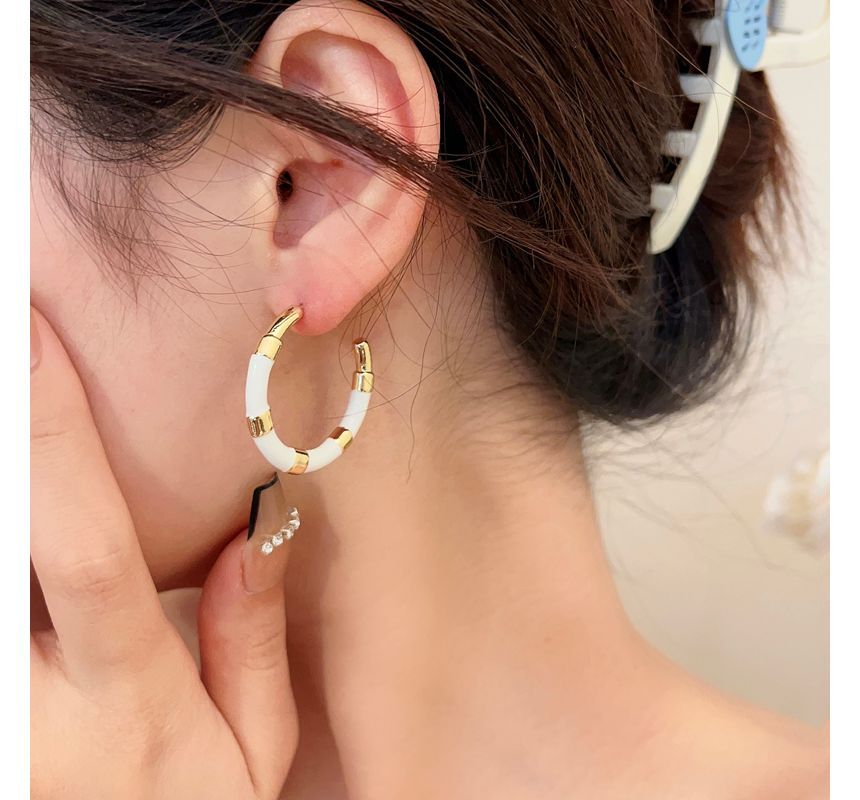 Hoop Color Block Earring