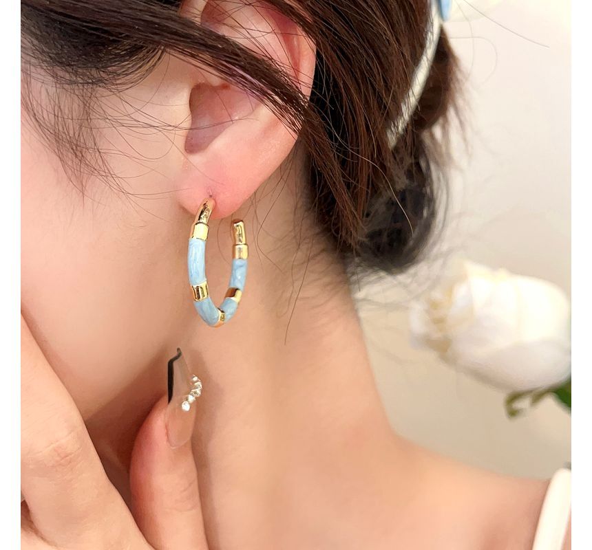 Hoop Color Block Earring