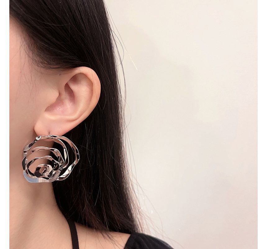 Earring Rose Alloy