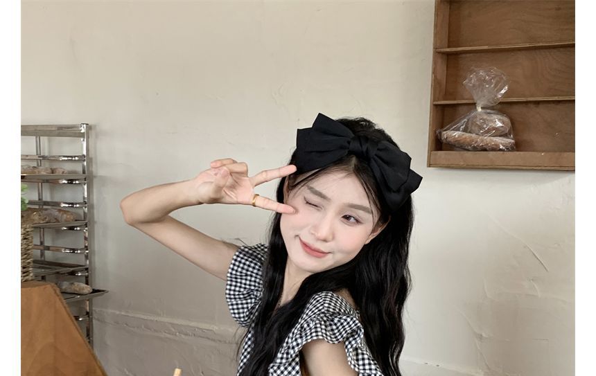 Blouse Sleeveless Gingham Ruffle