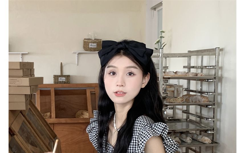 Blouse Sleeveless Gingham Ruffle