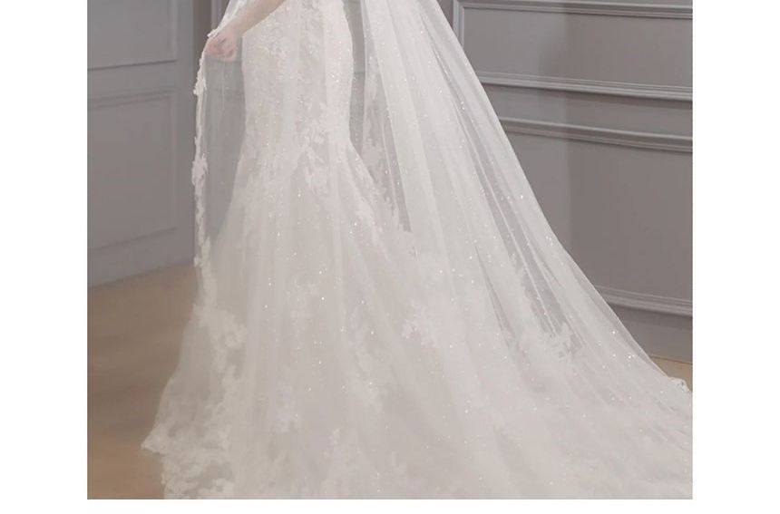 Lace Floral Mermaid Gown Wedding