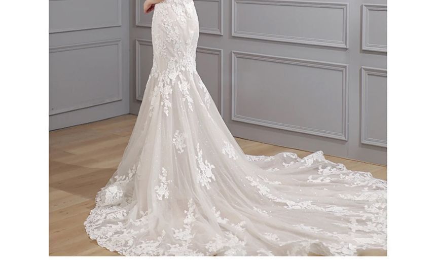 Lace Floral Mermaid Gown Wedding