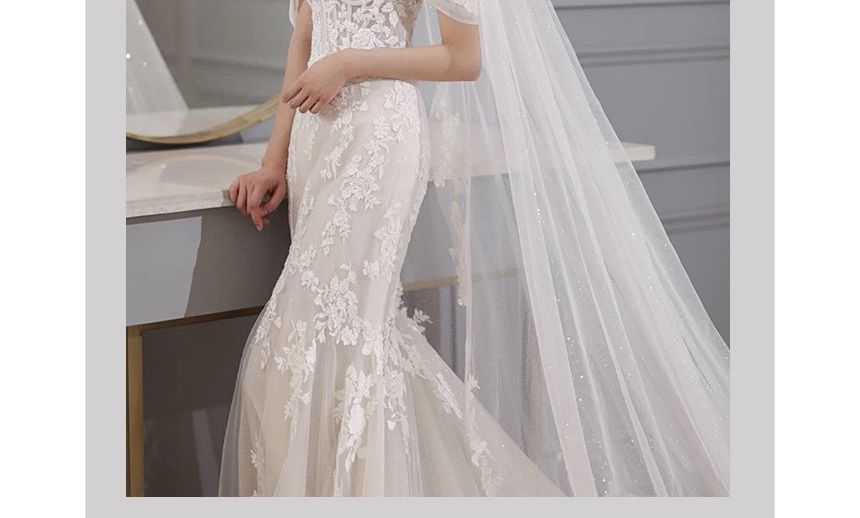 Lace Floral Mermaid Gown Wedding