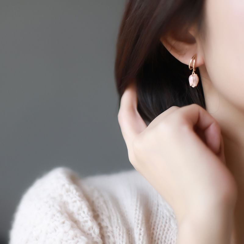 Earring Alloy Dangle Tulip