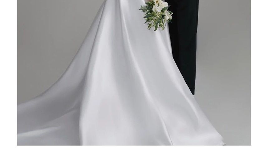 A-Line Wedding Gown Plain Strapless