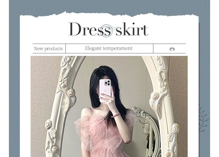 Evening Gown Bow Panel Strap Mesh A-Line Spaghetti Plain