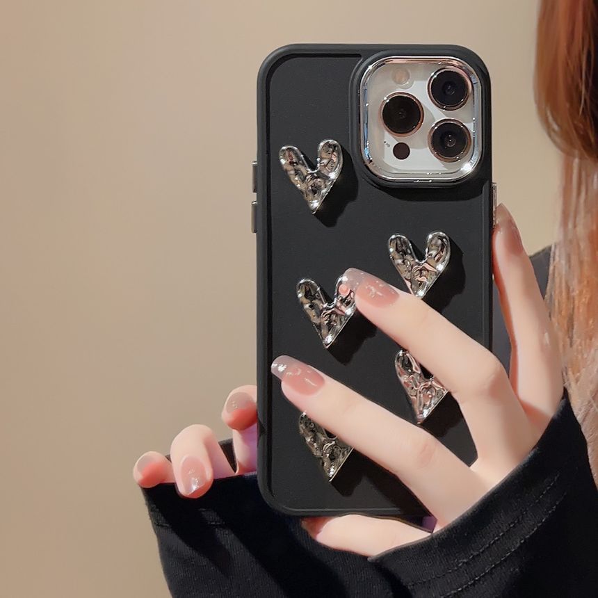 Heart Metallic Phone Case