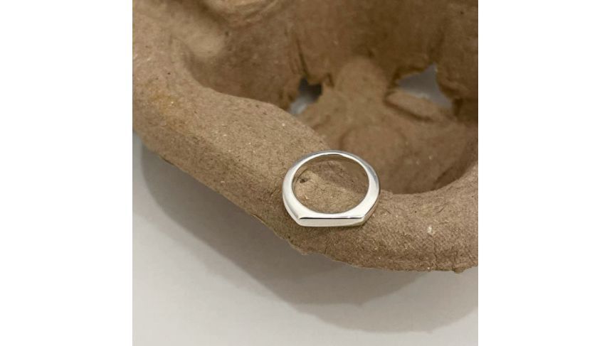 Ring Open Layered Alloy / Geometric Wavy