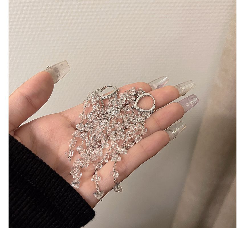 Alloy Faux Earring Crystal Fringed