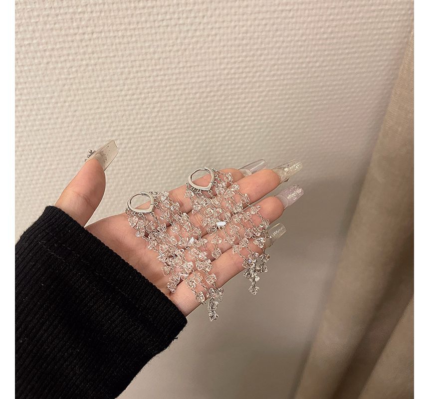 Alloy Faux Earring Crystal Fringed