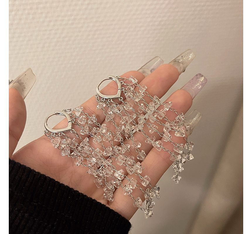 Alloy Faux Earring Crystal Fringed