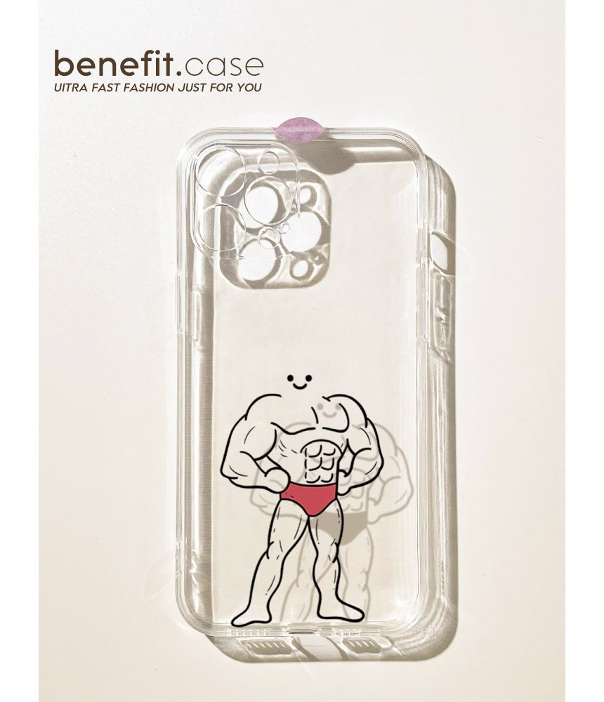 Muscle Transparent Case Phone Man