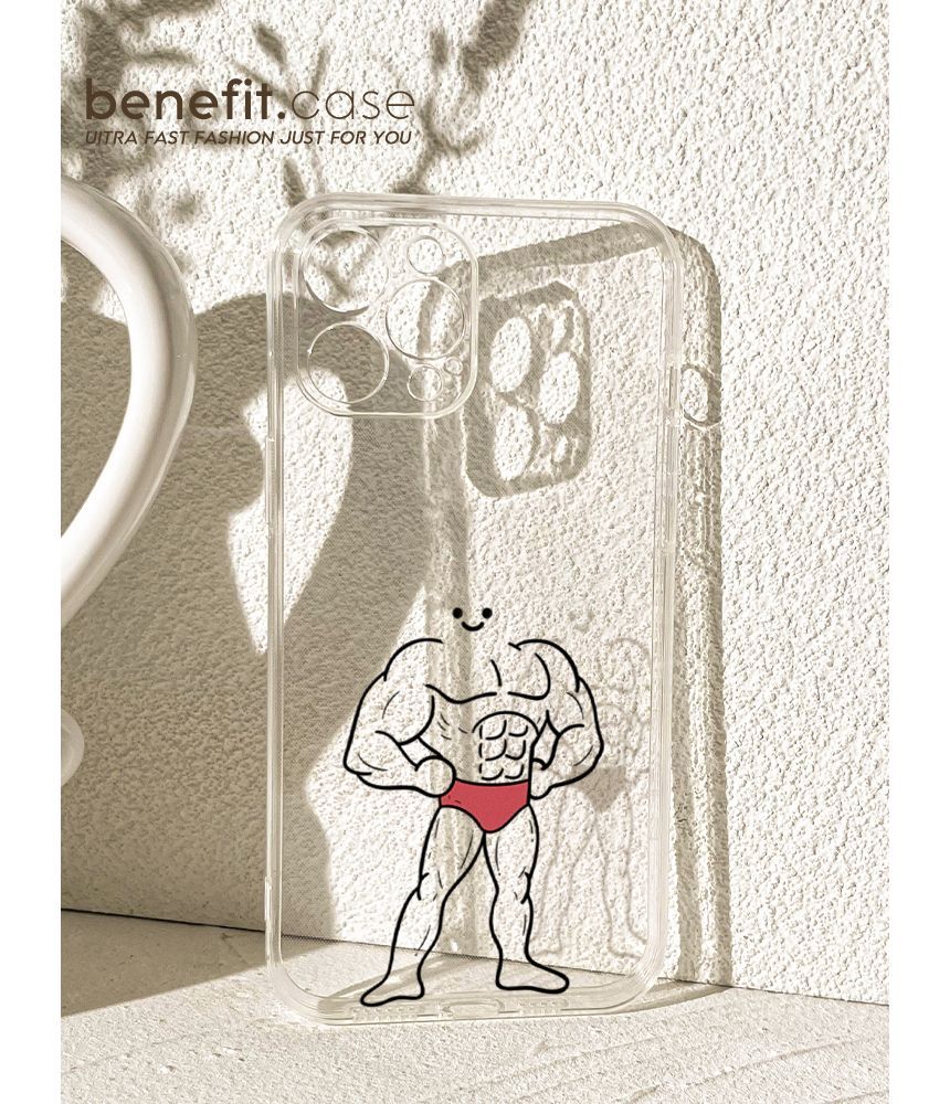 Muscle Transparent Case Phone Man