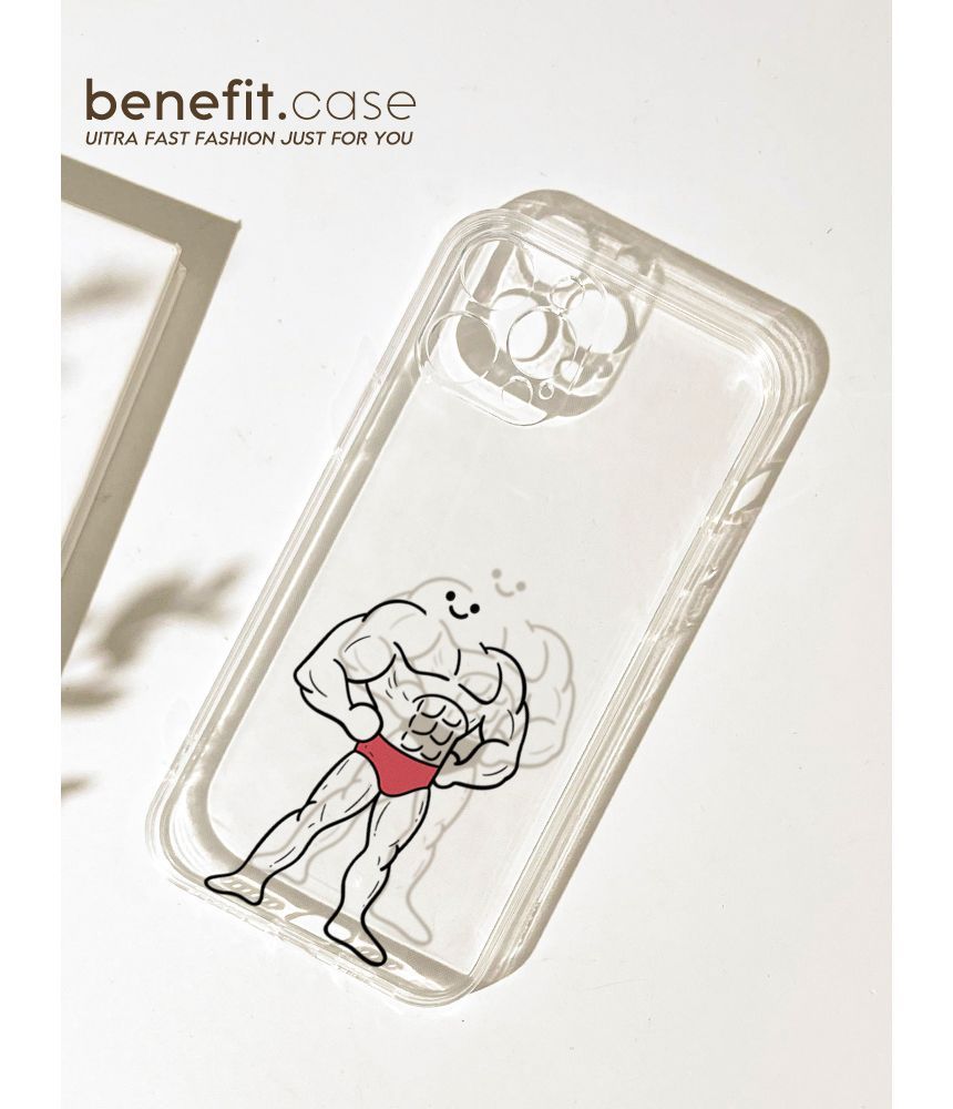 Muscle Transparent Case Phone Man