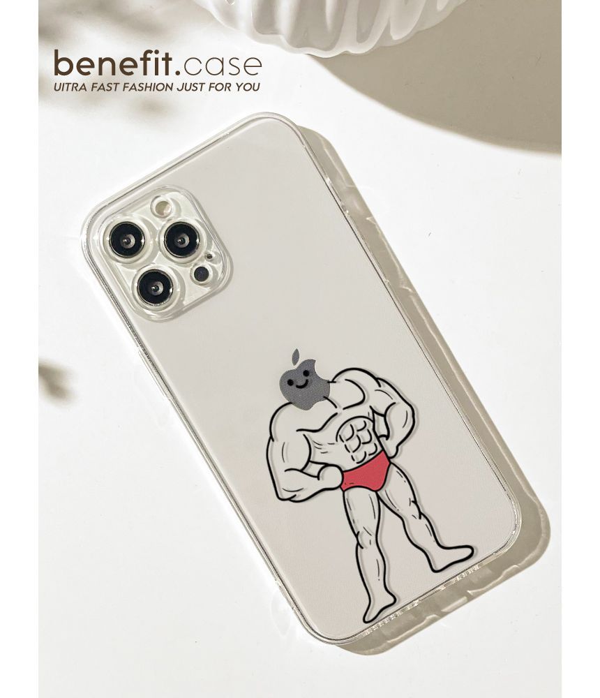 Muscle Transparent Case Phone Man