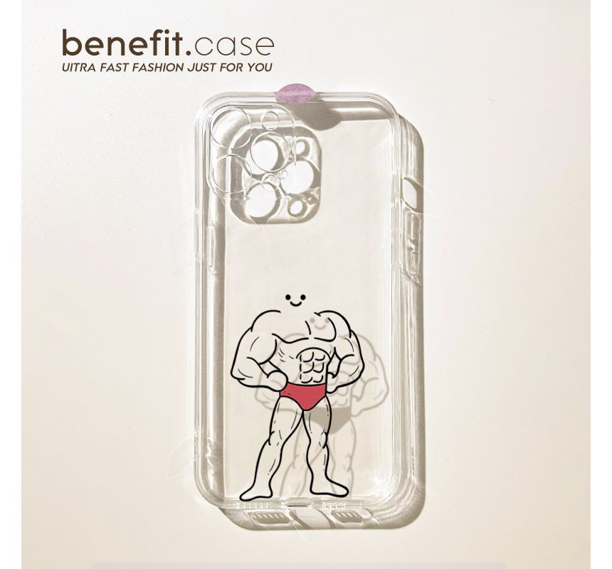 Muscle Transparent Case Phone Man