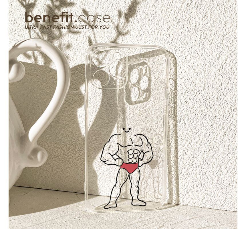 Muscle Transparent Case Phone Man