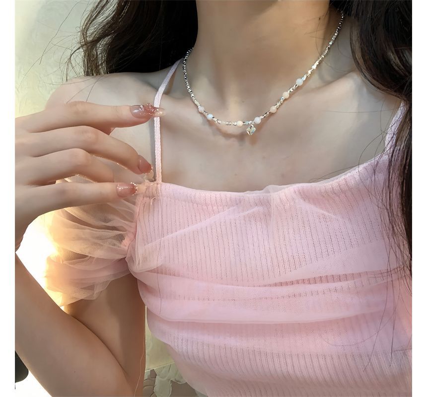 Faux Choker Alloy Gemstone