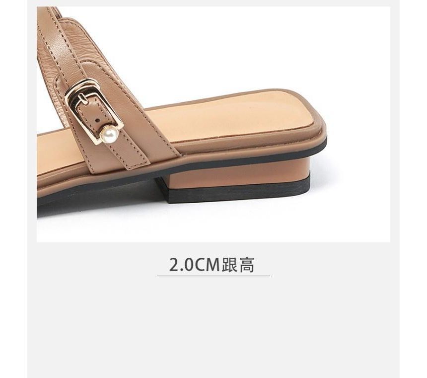 Sandals Square Low-Heel Toe