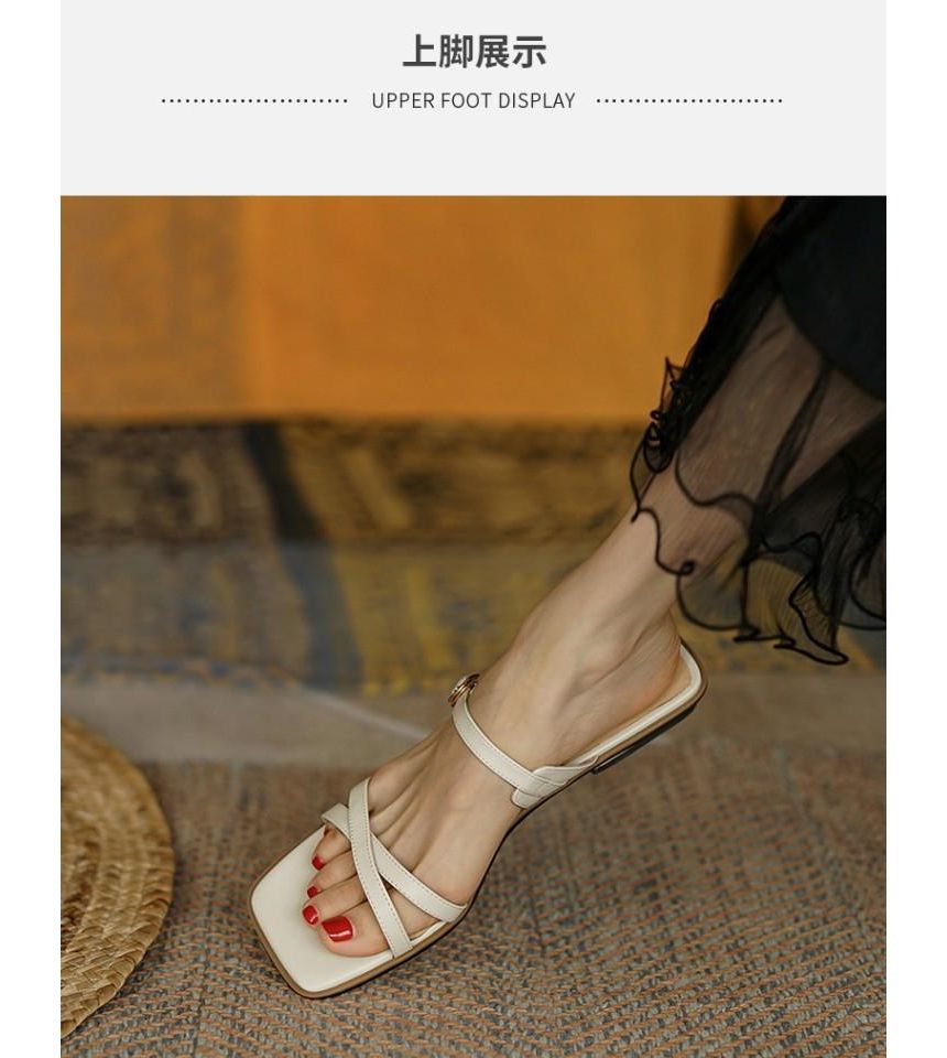 Sandals Square Low-Heel Toe