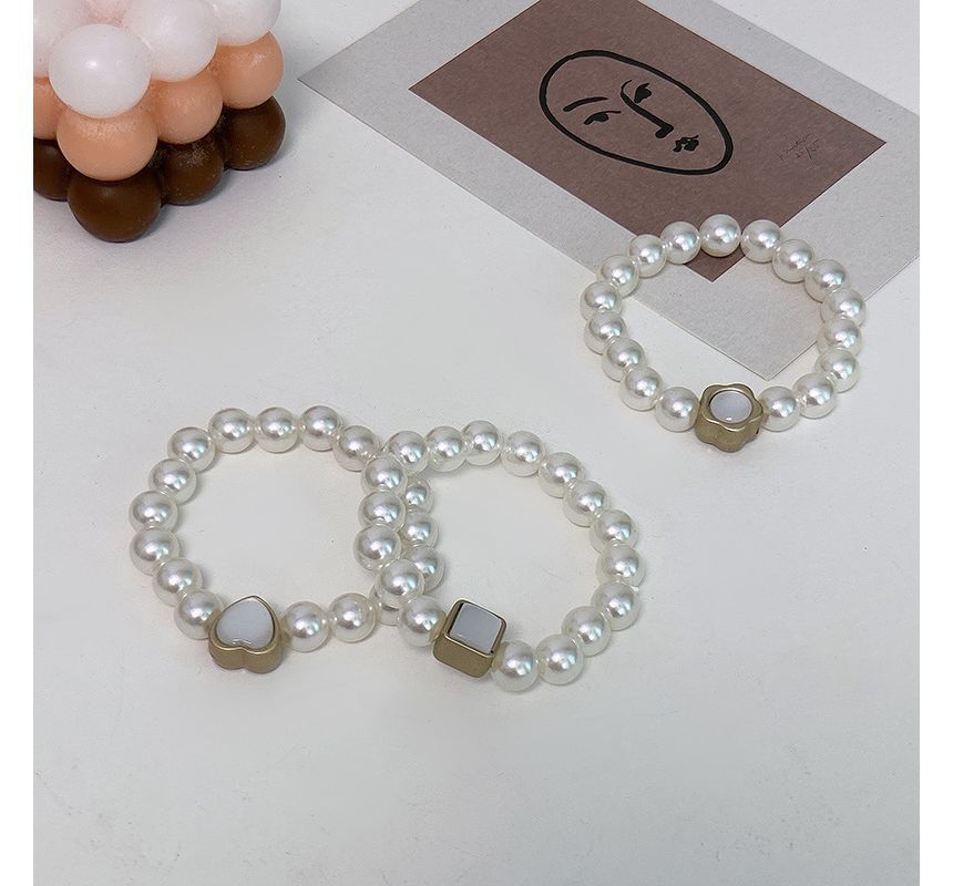 Faux Hair Tie Pearl
