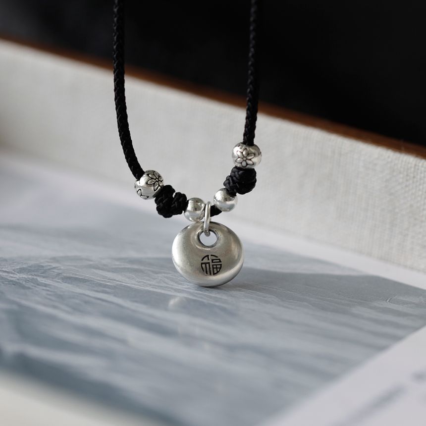 Sterling Silver Necklace Simple Pendant