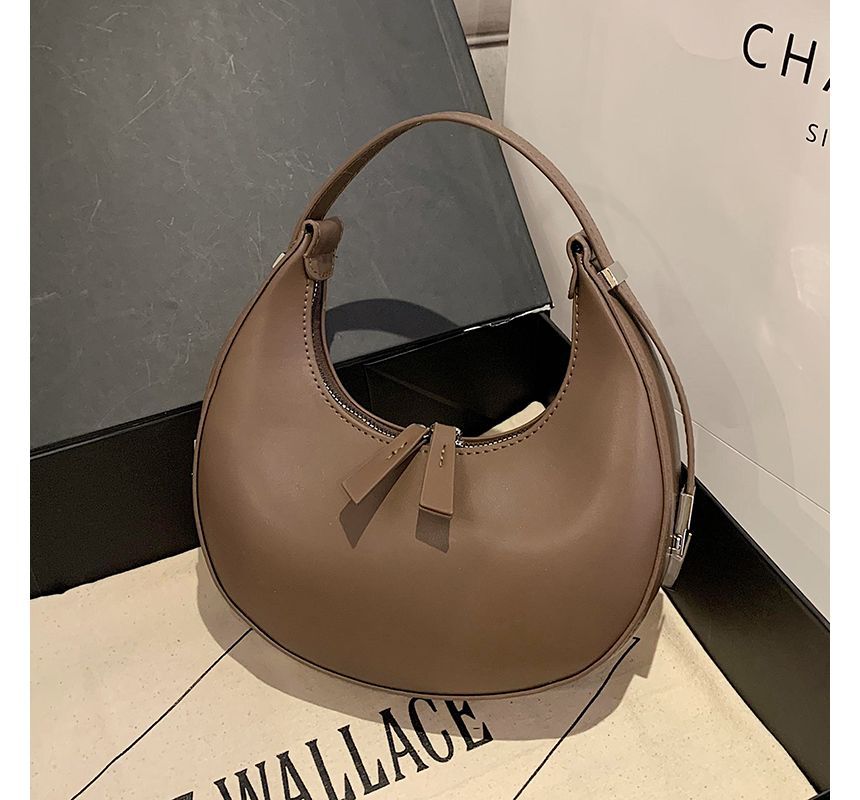 Faux Leather Bag Zip Shoulder