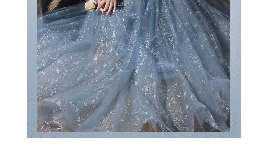 Evening A-Line Gown Glitter Neck Scoop