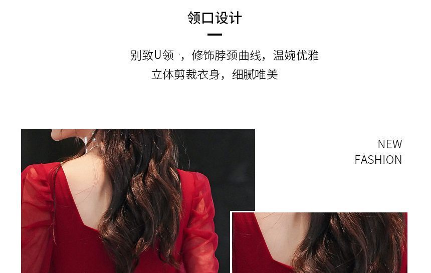 Neckline A-Line / Dress Sweetheart Gown Mesh Short-Sleeve Evening