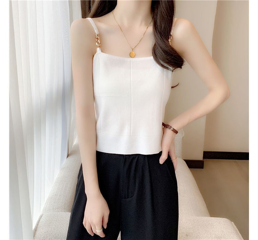 Cami Top Plain Chain Strap