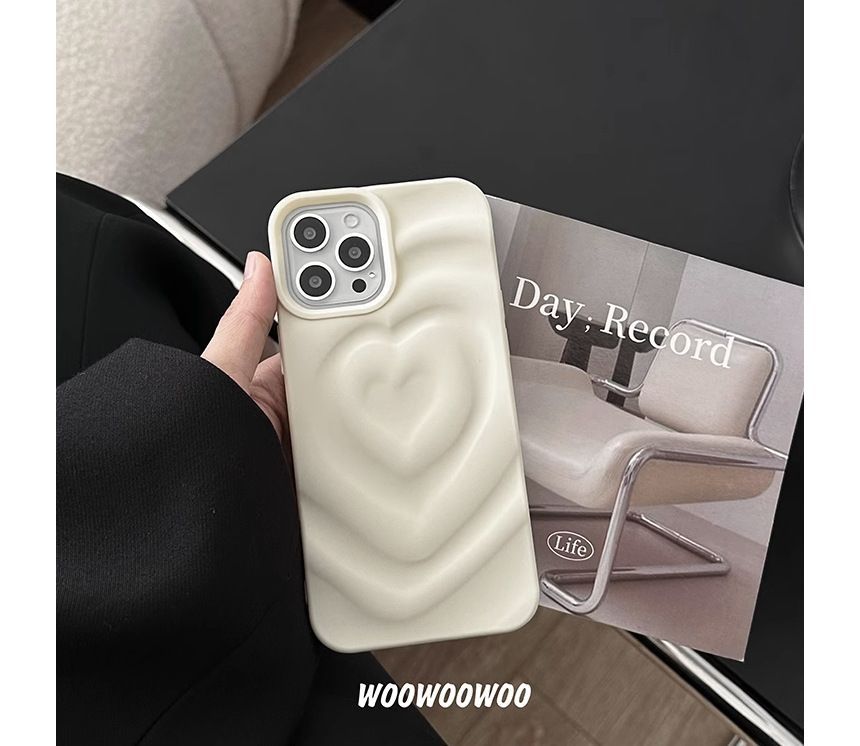 Matte Case Heart Phone